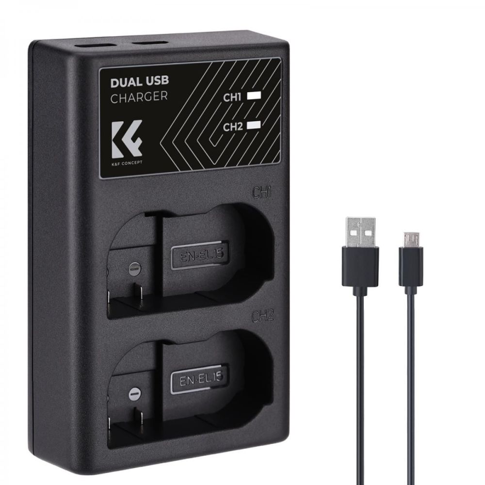 K&F Concept EN-EL15 Dual...