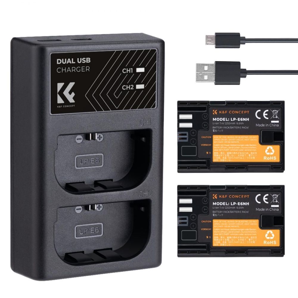 K&F Concept LP-E6NH Dual...